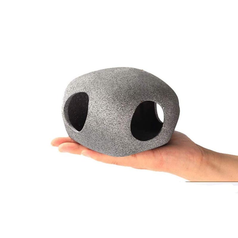 Norgail Stone Ceramic Aquarium Ornament - Cichlid Rock Cave Decor Bonsai Hide Spawning (1604)